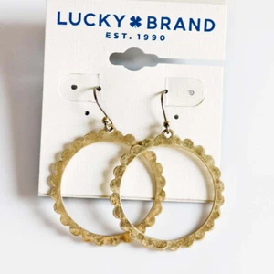 Lucky Brand Floral Loop Drop Earrings Gift Vintage Women Party Holiday Jewelry - Picture 1 of 3