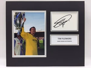 RARO Tim Flowers Blackburn Rovers Foto Exhibición Firmada + Autógrafo Certificado de Autenticidad - Imagen 1 de 3