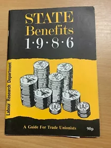 Beneficios estatales 1986 - Guía para sindicalistas folleto de bolsillo (ll) - Imagen 1 de 8