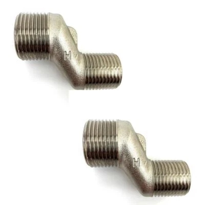 AQUER S Anschluss AG 1/2" x AG 3/4" silber versetzt um 11 mm Wandamaturen Kompakt