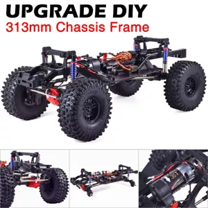 313 mm Radstand Fahrgestell Rahmen mit Micro Servo Achsen für 1/10 RC Raupenraupe Trx4 - Bild 1 von 15