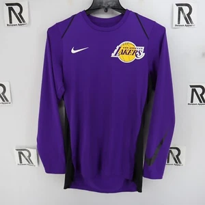 Nike Dri Fit NBA Los Angeles Lakers Long Sleeve Pullover Shirt Mens Size Small S - Picture 1 of 9