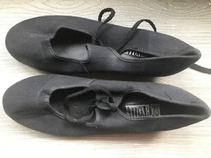 Unisex Black Roch Valley canvas Tap Shoes size 5 Toe taps - Picture 1 of 5