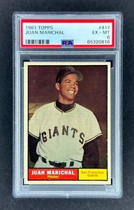 1961 Topps #417 Juan Marichal SP RC (Giants)    PSA 6 EX/MT    ROOKIE!    (A) - Picture 1 of 2