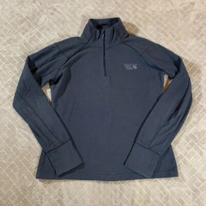Mountain Hardwear Womens M Fleece Sweatshirt Base Layer Microchill 2.0 1/4 Zip - Picture 1 of 13