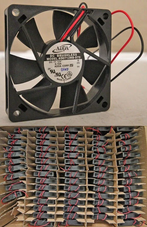 ADDA 12VDC 70MM FAN P/N AD0712MB-D70 NEW! - Image 1 of 1