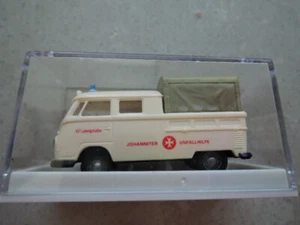 Brekina VW T1b Doka Pritsche Plane Johanniter Ludwigshafen Sondermodell neu () - Bild 1 von 4