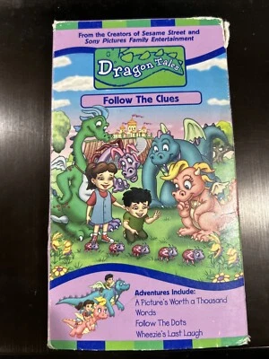 PBS Kids Dragon Tales - Follow the Clues VHS 2000 Sesame Workshop Cartoon - Image 1 of 4