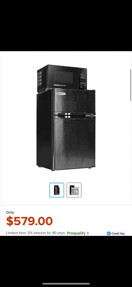 Мини-холодильник Danby с одним разъемом с морозильной камерой и микроволновой печью 3,2 куб. см - Изображение 1 из 4