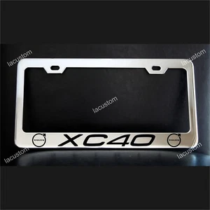VOLVO XC40 License Plate Frame, Custom Made of Chrome Plated Metal - Bild 1 von 1