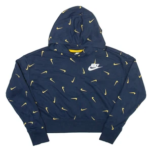 NIKE Cropped Girls Blue Hoodie XL - Picture 1 of 6