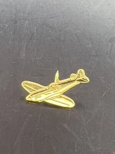 Vintage Plane Jet Gold Tone Pinback Hat Pin Esco- no backing - Picture 1 of 17