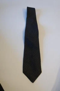 Corbata para hombre Donna Karan negra con estampado plateado - Imagen 1 de 4