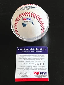 BOB FELLER PSA SIGNED AUTOGRAPHED OFFICIAL MAJOR LEAGUE BASEBALL CINCI REDSHOL - Picture 1 of 6