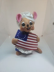 Annalee  Patriotic Fourth Of July BETSY ROSS Brown Mouse 6" W/ Flag, 2013. - Picture 1 of 12
