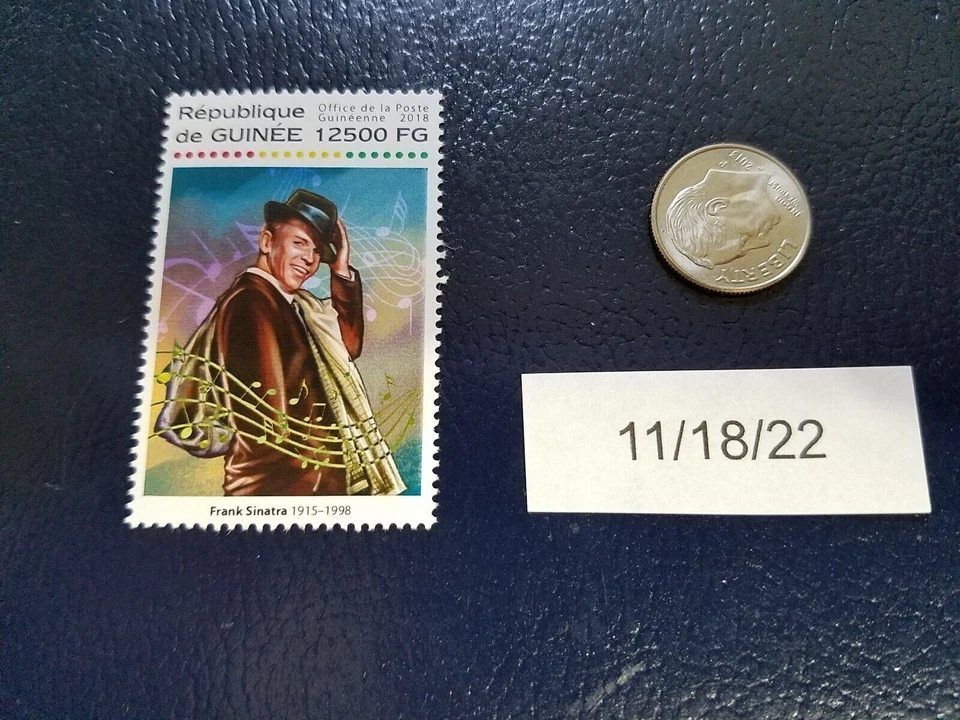 Estampilla de Frank Sinatra American Singer 2018 República de Guinee (a) Foto 1 de 1