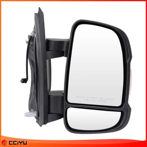 Black Textured Signal Manual Fold RH Side Mirror For 2014 DODGE RAM PROMASTER - Picture 1 of 11