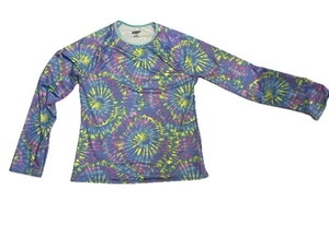 Lands End Girls Sz 16 Youth 6YE Sun Top Multicolor Tie Dye UPF50+ Swim Beach - Picture 1 of 9