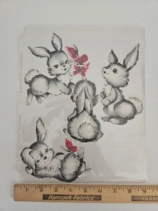 1950's Precut Vintage Iron-On Fabric Appliques for Sewing & Crafts BUNNY - Picture 1 of 5