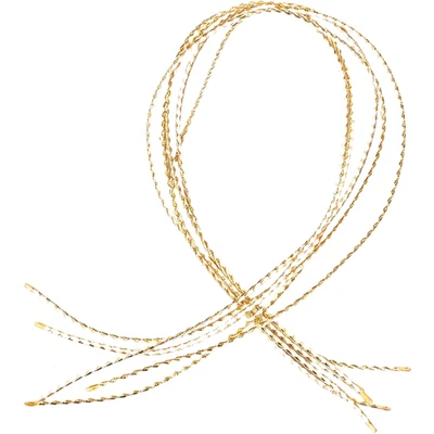 Белые и золотые проводные шнуры для галстука-боло / струны 35 дюймов - ЛОТ из 5 - Изображение 1 из 4