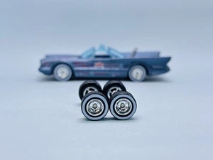 Neumáticos de goma medianos R010 Hot Wheels 1/64 Real Riders de pared blanco cromo profundo 10 mm - Imagen 1 de 12