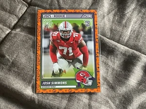 8252 2025 Panini Score-A-Treat RC Josh Simmons Kansas City Chiefs - Picture 1 of 1