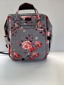 EXLARGE Kaome Designer diaper bag backpack floral ROSES backpack diaper bag NWT - Picture 1 of 7