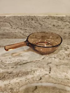 Corning: Visions; .5 L Liter; Amber Glass; Sauce Pan; No Lid Very Clean - Picture 1 of 5