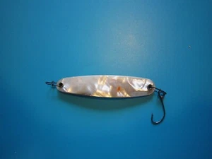 Spoon, Stick, Blinker, Spange, Perlmutt Blatt, LxB 86x18 mm - Bild 1 von 11