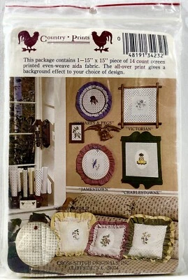 Tela Aida 14 unidades impresa actual de 1980 nueva 2225093 15x15 marrón y blanco 13702 Foto 1 de 2