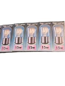 5 x BC-B22d 15W Schilderlampe klar - Bild 1 von 2