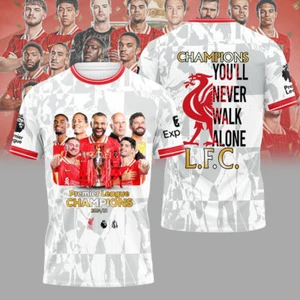 Liverpool FC Premier League Champions 2024-2025 LFC 3D Shirt - Picture 1 of 2