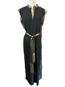 Jealous Tomato Sheer Black & Gold New Years Dress Size S Elegant Fashion - Picture 1 of 7