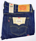 Levi's 501 Mens Jeans Raw Blue Button Fly Size 38x34