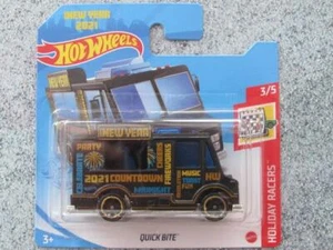 Hot Wheels 2021 #048/250 QUICK BITE black "New Year 2021" @B - Picture 1 of 2