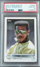 Rickey Henderson PSA 10 SP 2022 Topps Update Oakland Athletics Short Print #US24