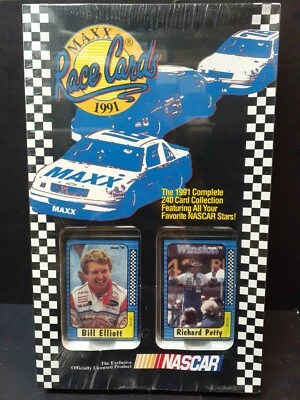 1991 MAXX RACE CARDS NASCAR COMPLETE SEALED SET OF 240 CARDS NEW MINT IN BOX - Image 1 of 2