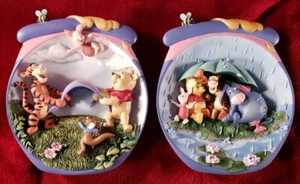 Vintage Bradford Exchange Pooh's Hunnypot Adventures Wall Plaques 3-D - Set Of 2 - Picture 1 of 10