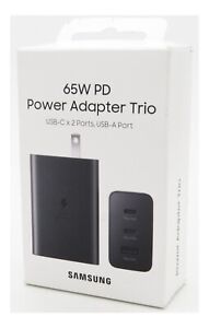 Samsung 65W PD Super Fast Trio Port Wall Charger USB-C / USB-A Original 