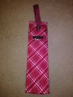 Tupperware Plaid Wine Cooler Bag Red White Brgndy New Great Gift Bag Host Party 