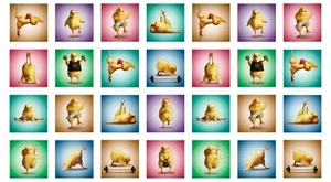 Elizabeths Studio Fitness Chicks 24.5″ Fitness Chicks Block Panel - 41000E-WHITE - Picture 1 of 4