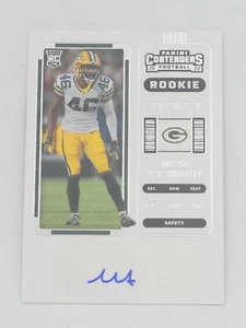 Micah Abernathy 2022 Panini Contenders #271 RC Rookie Ticket Auto Packers - Picture 1 of 2