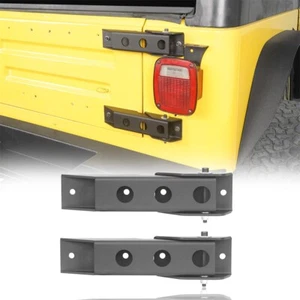 2PCS Steel Auto Tailgate Hinge Mount Set Black for Jeep Wrangler TJ 1997-2006 - Picture 1 of 12