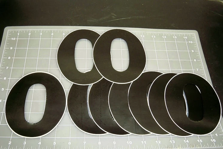 NUMBER 0 贴纸 5 英寸黑色乙烯基 9 数量比赛评分免运费 — 第 1/1 张图片