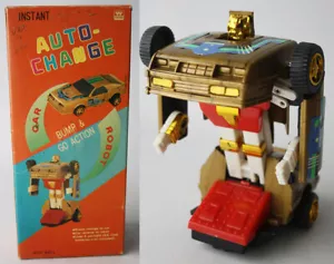 RARE VINTAGE 80'S TRANSFORMABLE AUTO CHANGE ROBOT CAR BATTERY OP NEW NOT WORKING - Picture 1 of 11