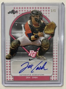 2018 LEAF PERFECT GAME NATIONAL SHOWCASE BLANK BACK JAX CASH PINK AUTO 1/1