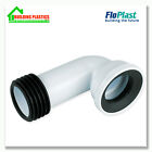 90 DEGREE PAN CONNECTOR | FLOPLAST | SP103 | WHITE | TOILET CONNECTOR