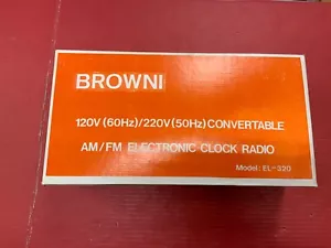 Vintage Browni AM/ FM Electronic Clock Radio - Picture 1 of 5
