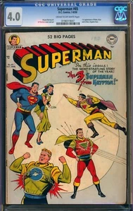 SUPERMAN #65 DC COMICS GOLDEN AGE CGC 4.0 GRADED! KRYPTON FOES - Picture 1 of 1