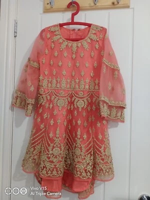 Vestido de boda indio talla 7-9 años usado solo una vez Foto 1 de 4